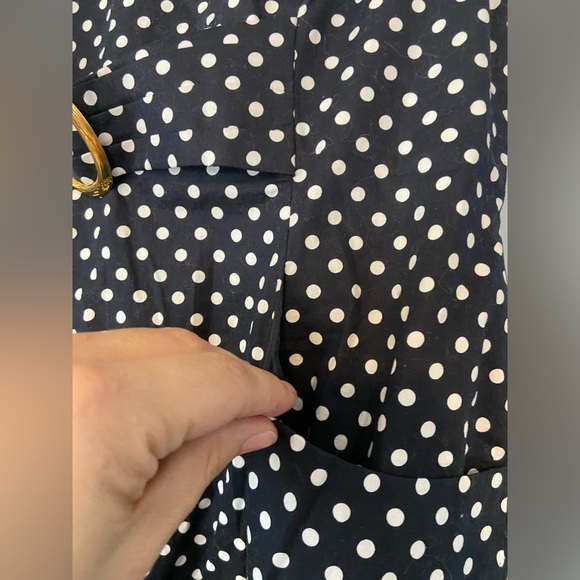 T Tahari Elegant Black and White Polka Dot Dress size 10 - Picture 2 of 6